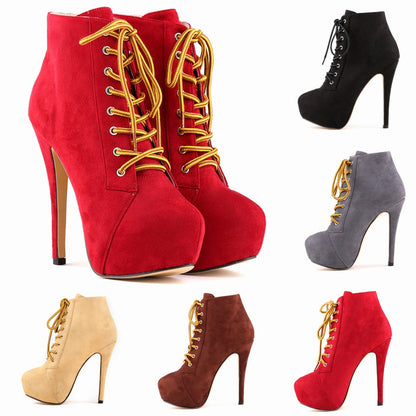 Martin Ankle Boots Super High Heels