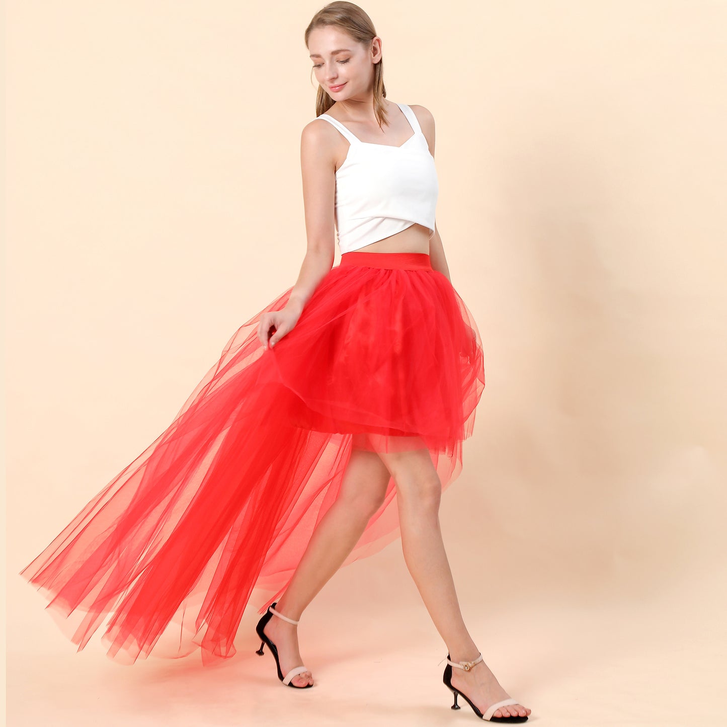Solid Color Dovetail Tulle Skirt