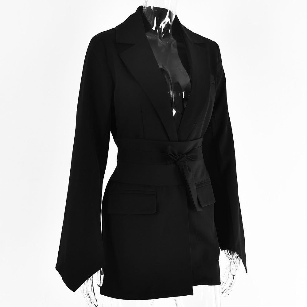 Women's Fashion Casual Solid Color Suit Coat
