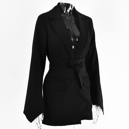 Women's Fashion Casual Solid Color Suit Coat