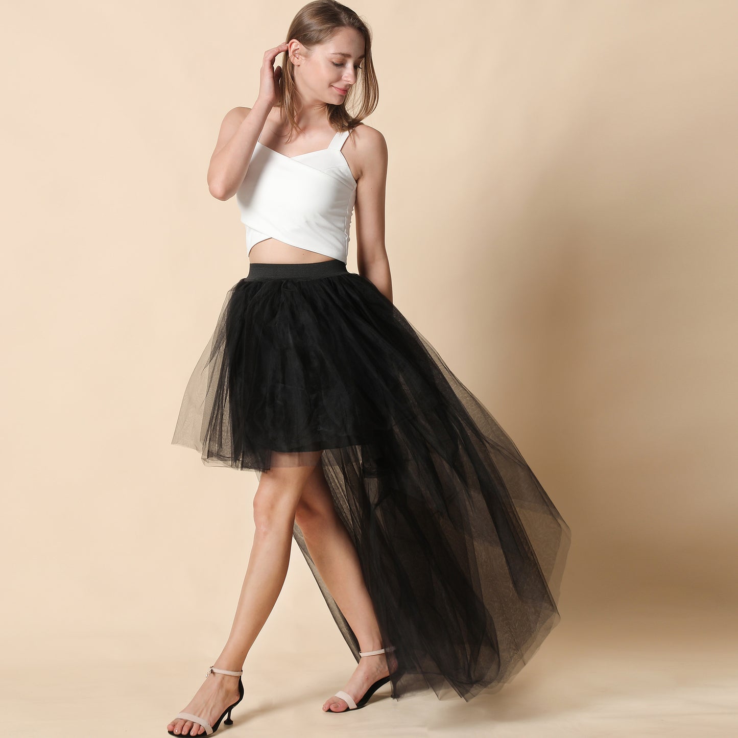 Solid Color Dovetail Tulle Skirt