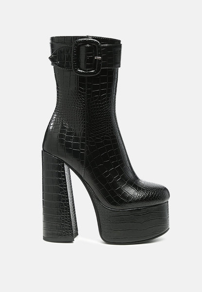 bumpy croc high block heeled chunky ankle boots-16
