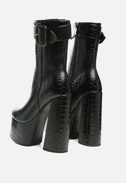 bumpy croc high block heeled chunky ankle boots-18