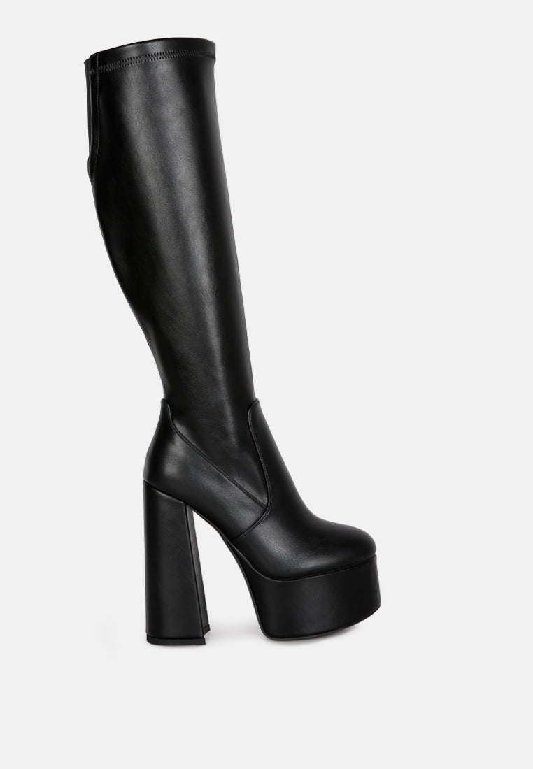 Coraline High Block Heeled Calf Boots-6