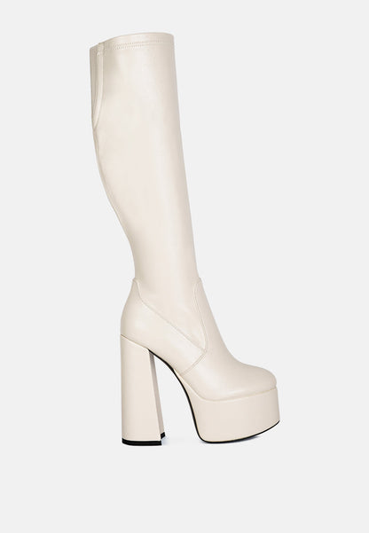 Coraline High Block Heeled Calf Boots-0