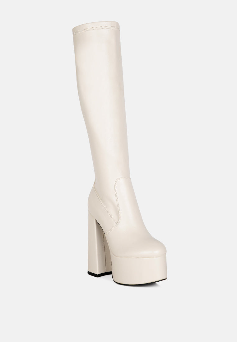 Coraline High Block Heeled Calf Boots-2