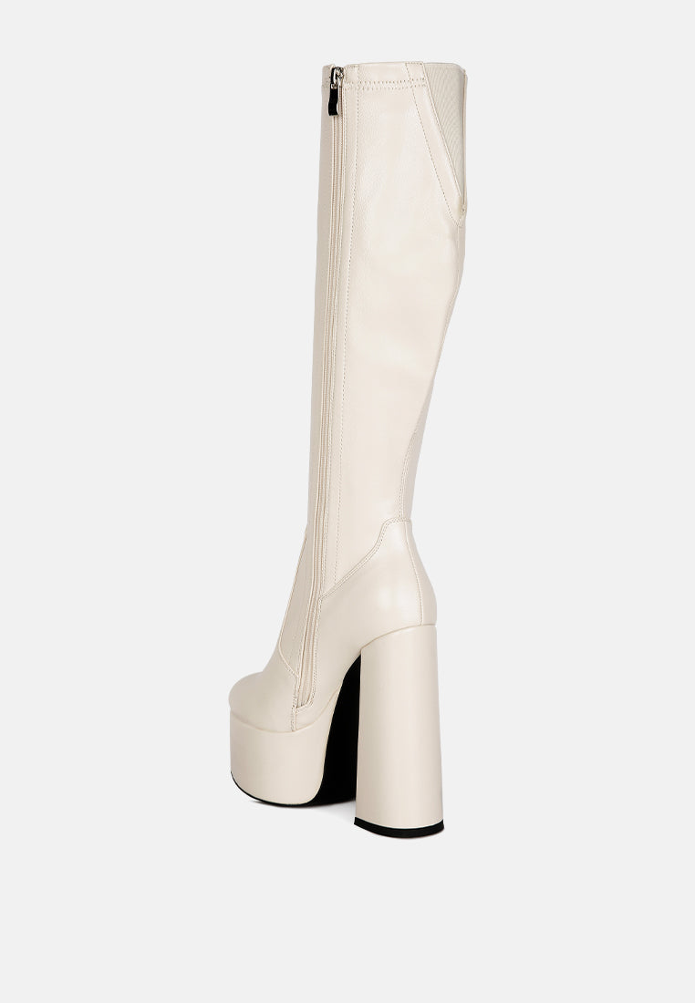 Coraline High Block Heeled Calf Boots-3