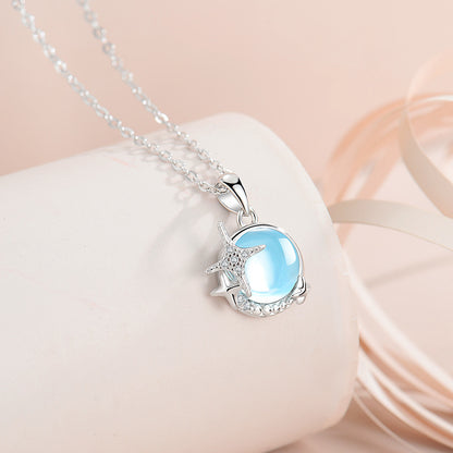 Fashion Moonlight Stone Pendant Necklace
