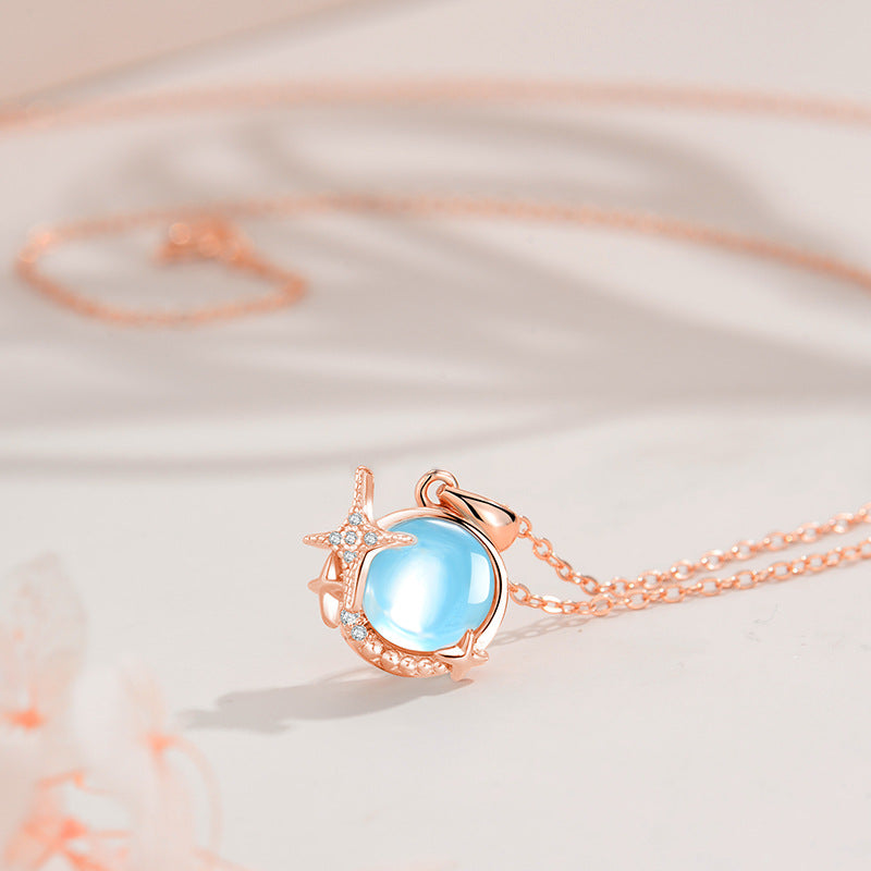 Fashion Moonlight Stone Pendant Necklace