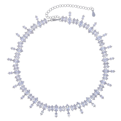 Necklace Horse Eye Zircon Tennis Chain