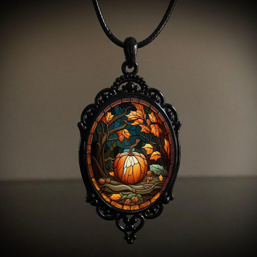 Retro Creative Pumpkin Pendant Necklace
