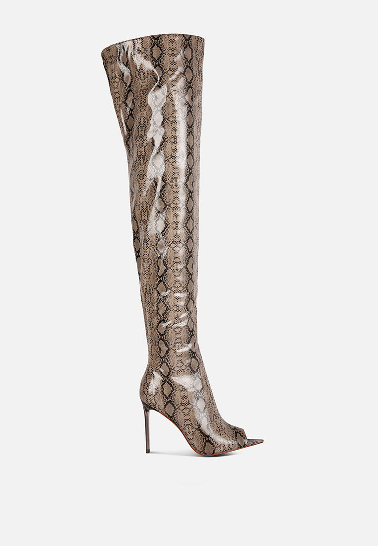 high drama snake print stiletto long boots-6