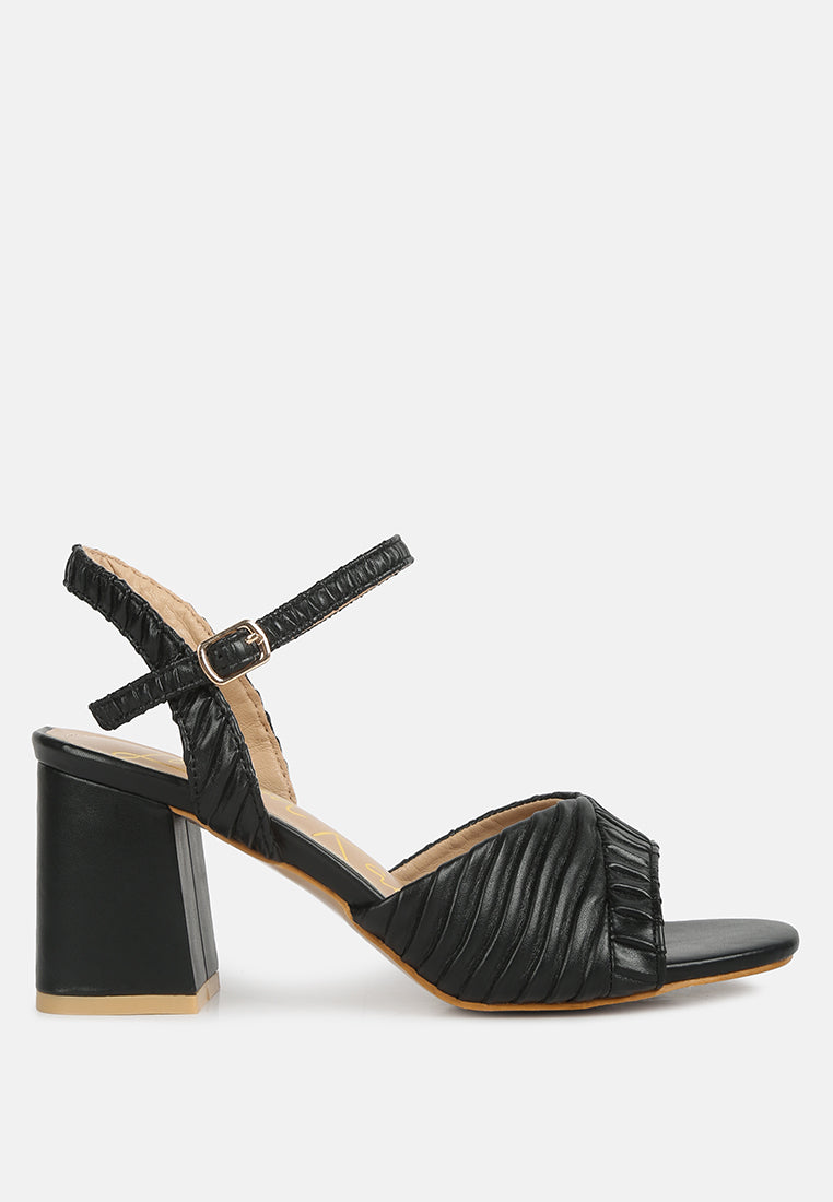 nicholas pleated strap block heel sandals-10