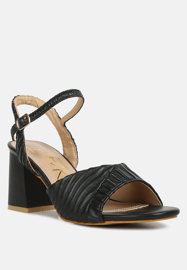 nicholas pleated strap block heel sandals-11