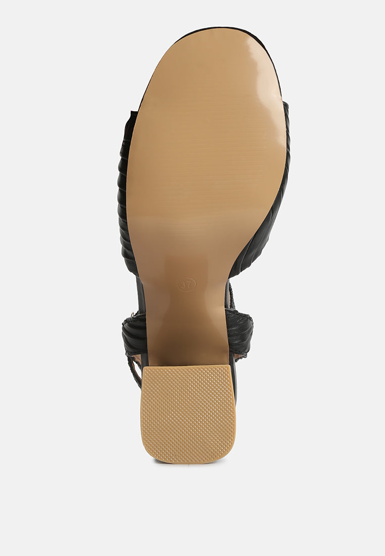 nicholas pleated strap block heel sandals-14