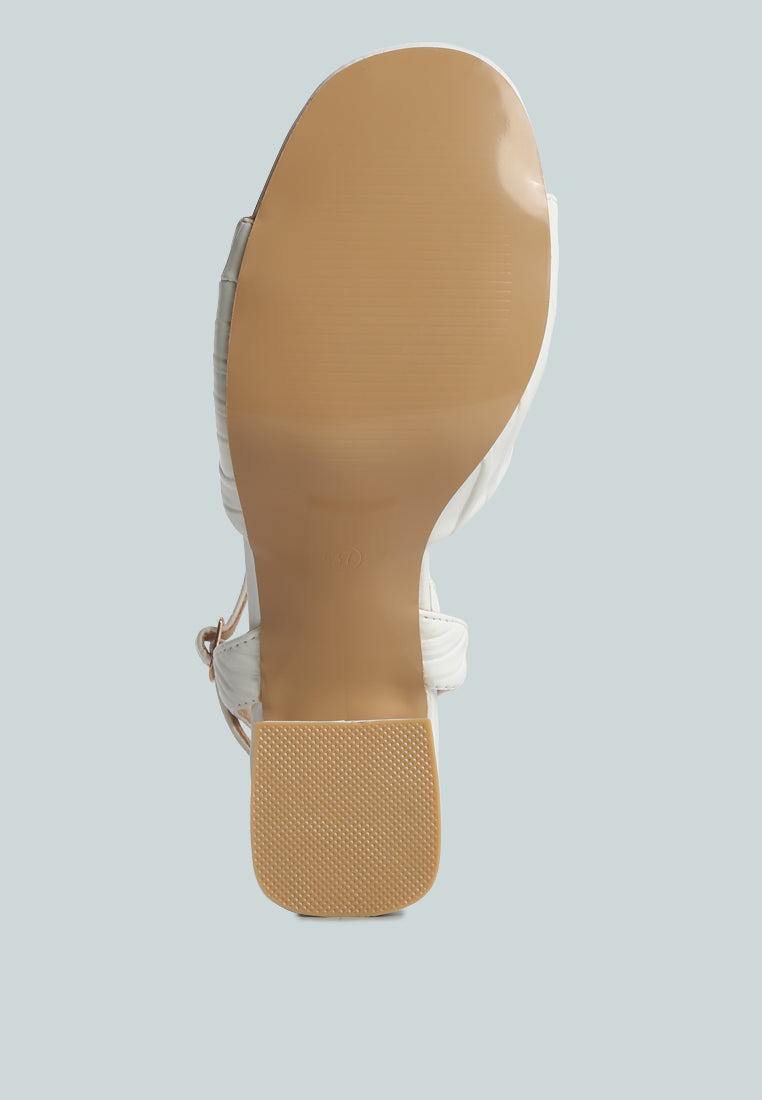 nicholas pleated strap block heel sandals-9