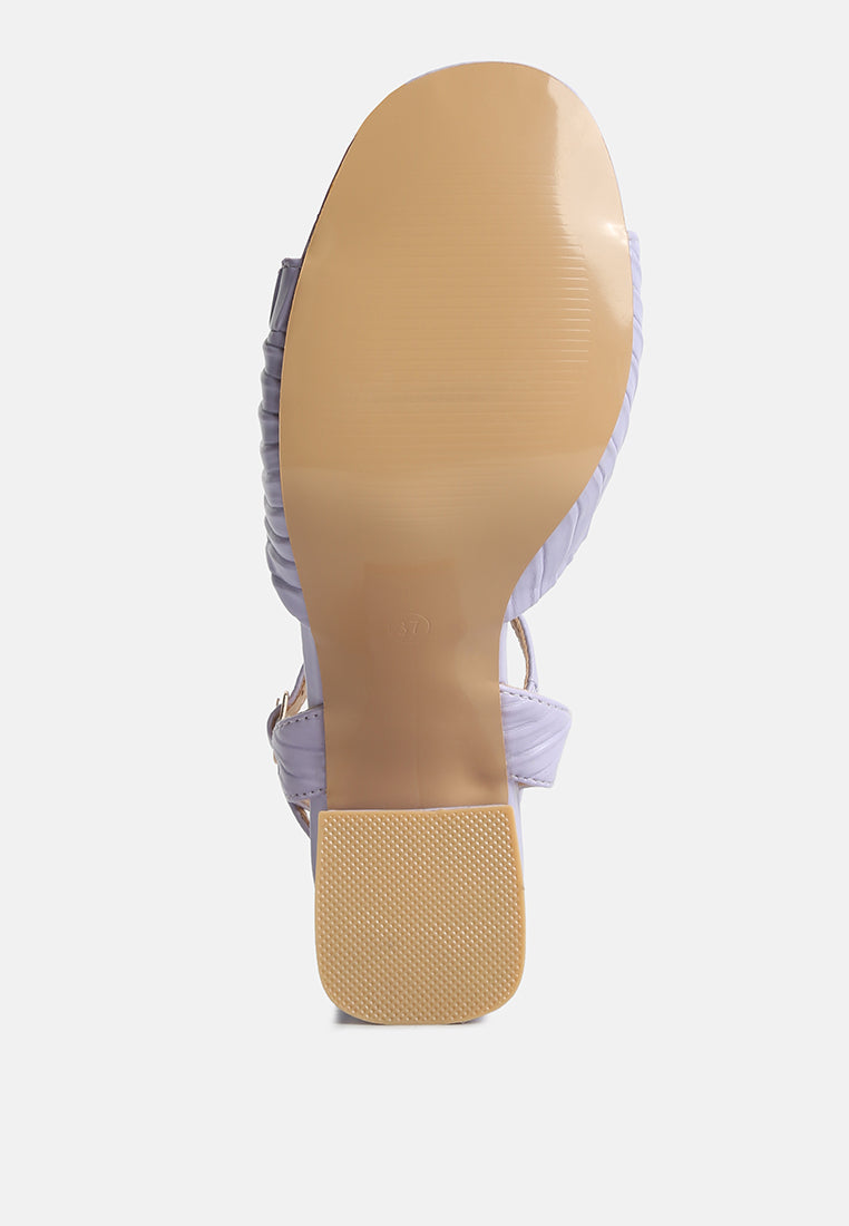 nicholas pleated strap block heel sandals-4