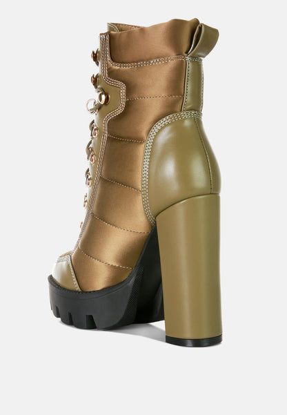 scotch high heel quilted satin biker boots-2