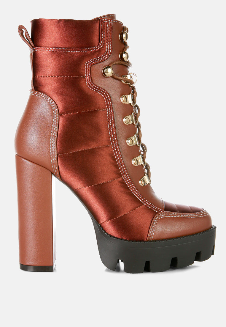 scotch high heel quilted satin biker boots-5