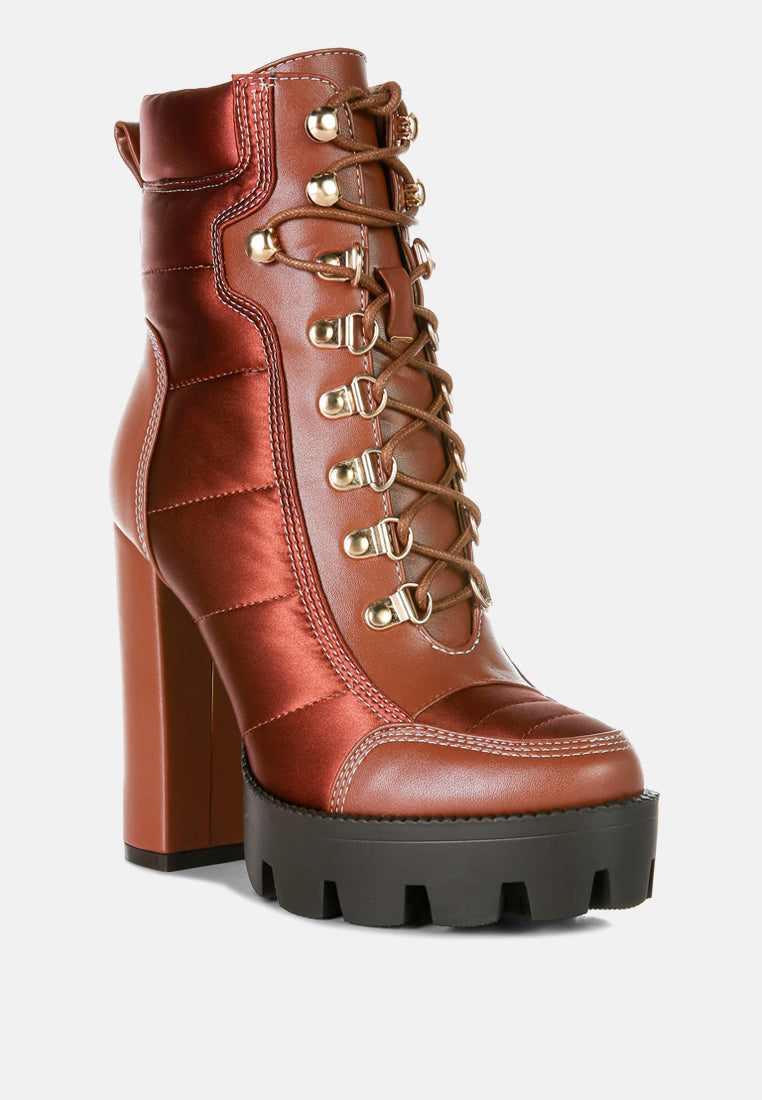 scotch high heel quilted satin biker boots-6