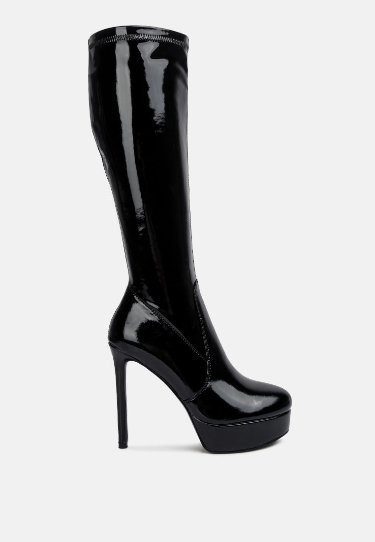shawtie high heel stretch patent calf boots-15