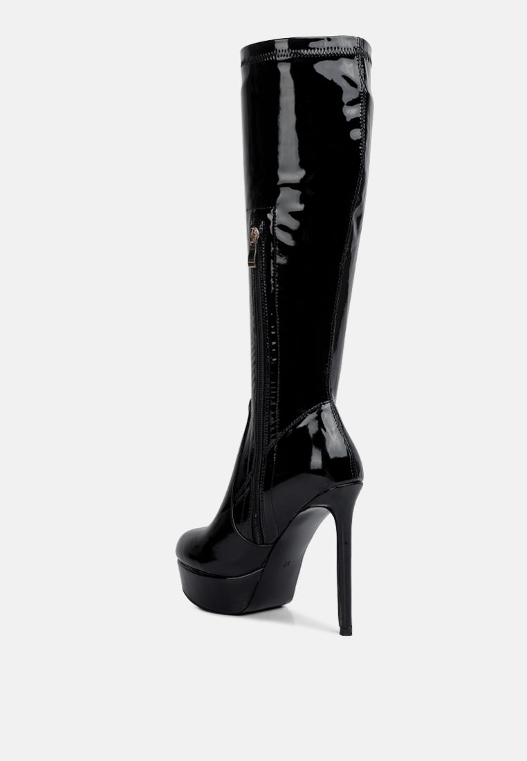 shawtie high heel stretch patent calf boots-16