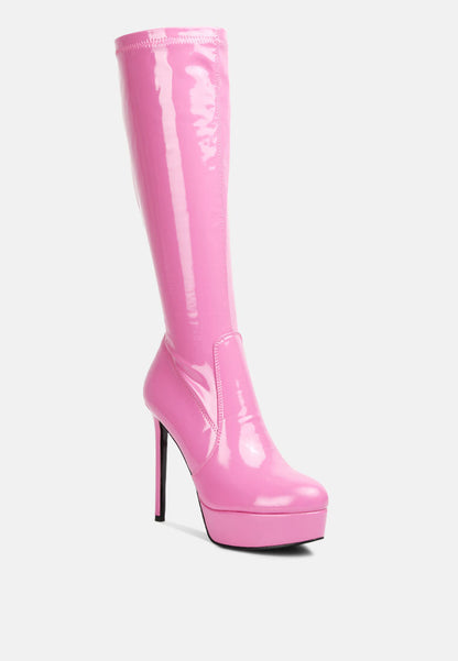 shawtie high heel stretch patent calf boots-1