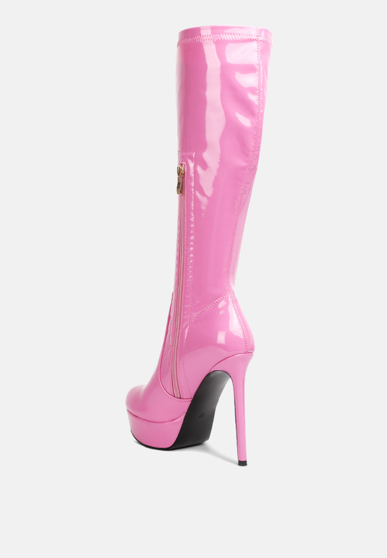 shawtie high heel stretch patent calf boots-2