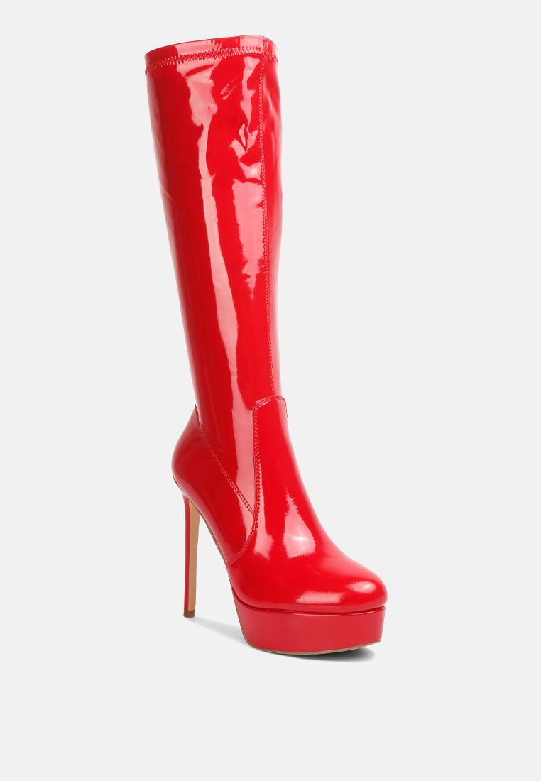 shawtie high heel stretch patent calf boots-6