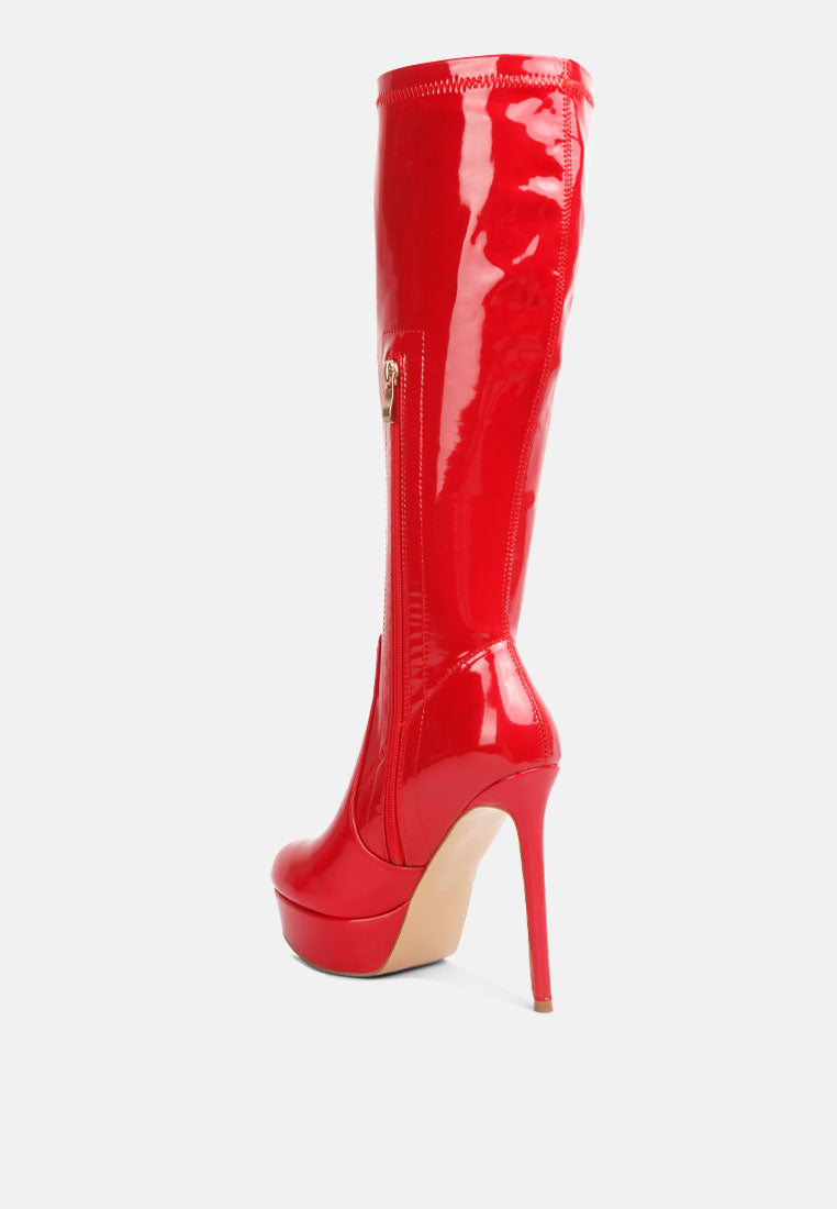 shawtie high heel stretch patent calf boots-7