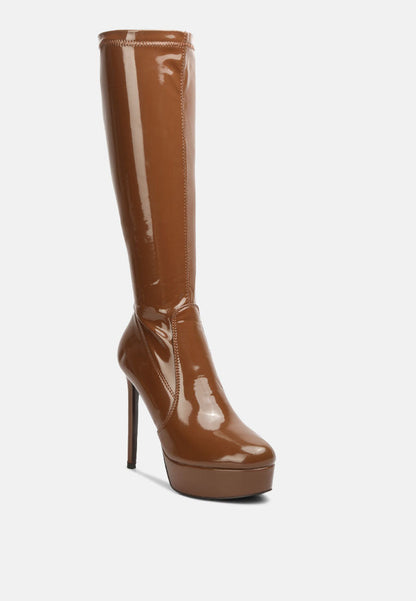 shawtie high heel stretch patent calf boots-11
