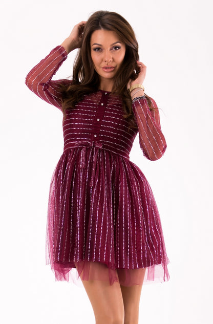 SOKY SOKA DRESS burgundy 46022-2-0
