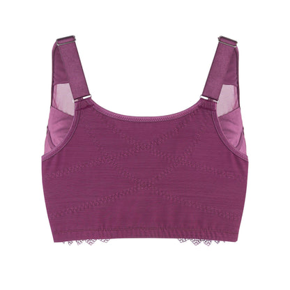 Claret Silk Back Support Cotton Sports Bra (Multiple colors available)-14