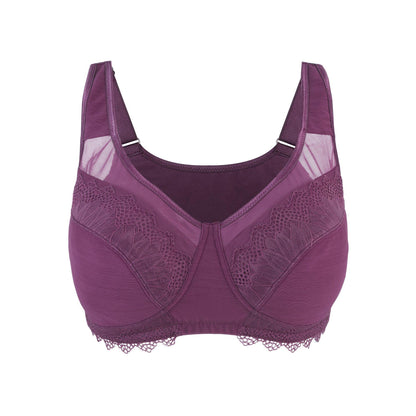 Claret Silk Back Support Cotton Sports Bra (Multiple colors available)-12
