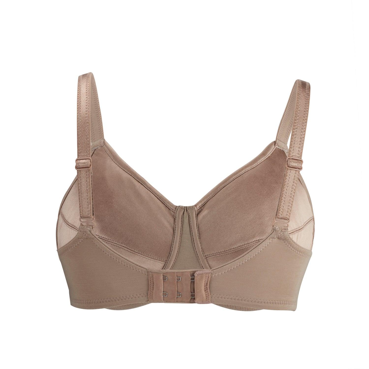 Warm Golden-Supportive Non-Wired Silk & Organic Cotton Full Cup Bra with removable paddings-2