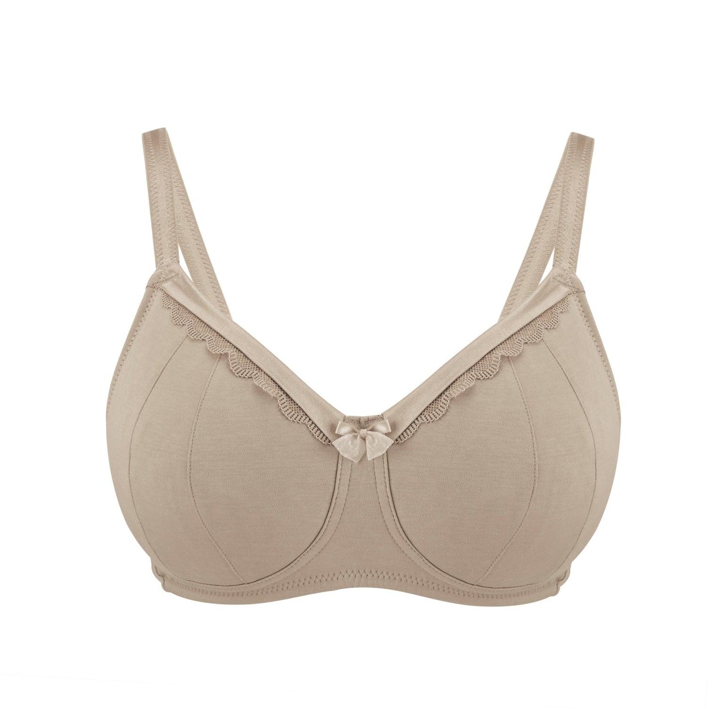 Shell-Supportive Non-Wired Silk & Organic Cotton Full Cup Bra with removable paddings-2