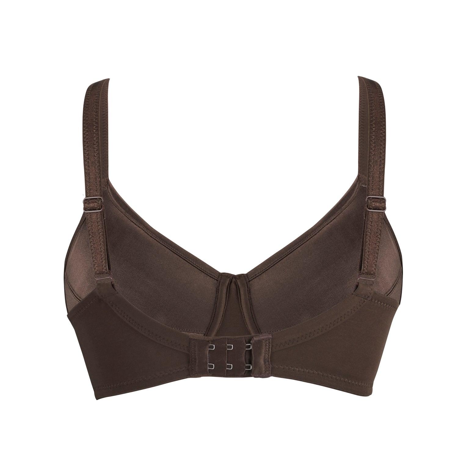 Cocoa-Supportive Non-Wired Silk & Organic Cotton Full Cup Bra with removable paddings-1