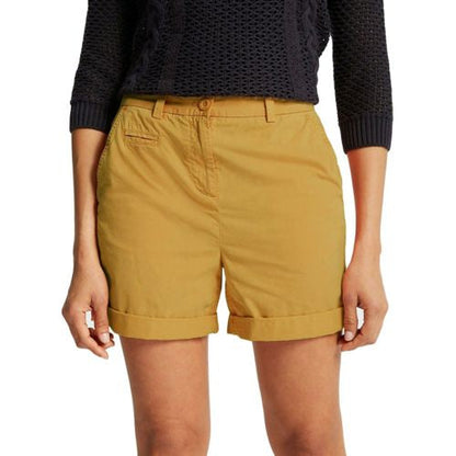 Ladies Pure Cotton Roll Up Chino Shorts-4