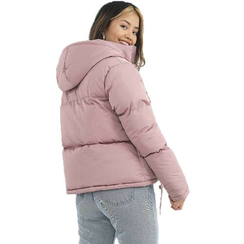 Ladies Brave Soul Cello Padded Hooded Jacket-5