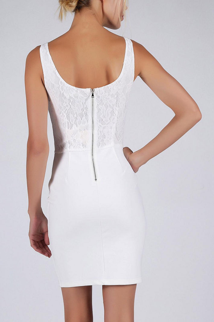 SOKY SOKA  DRESS WHITE 53018-1-3