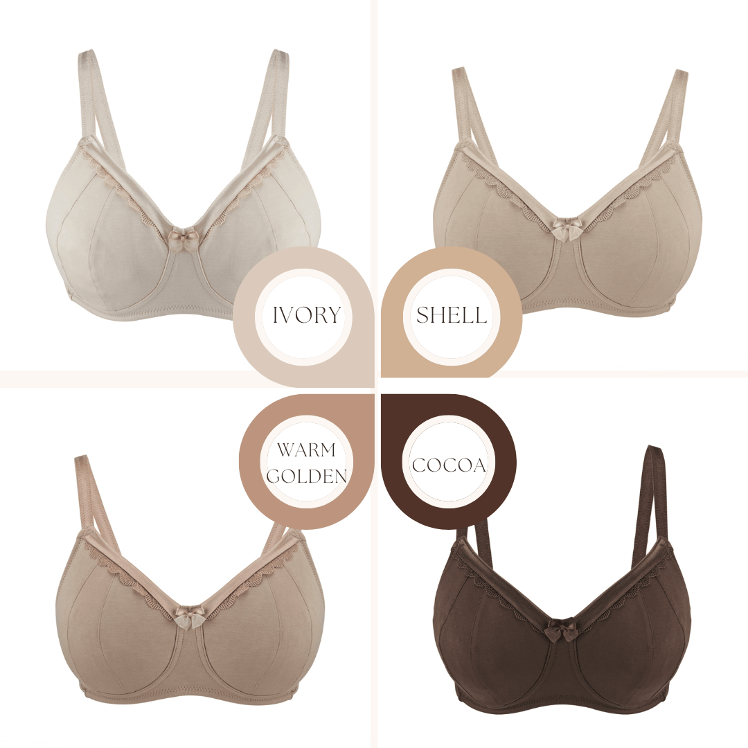 Cocoa-Supportive Non-Wired Silk & Organic Cotton Full Cup Bra with removable paddings-5