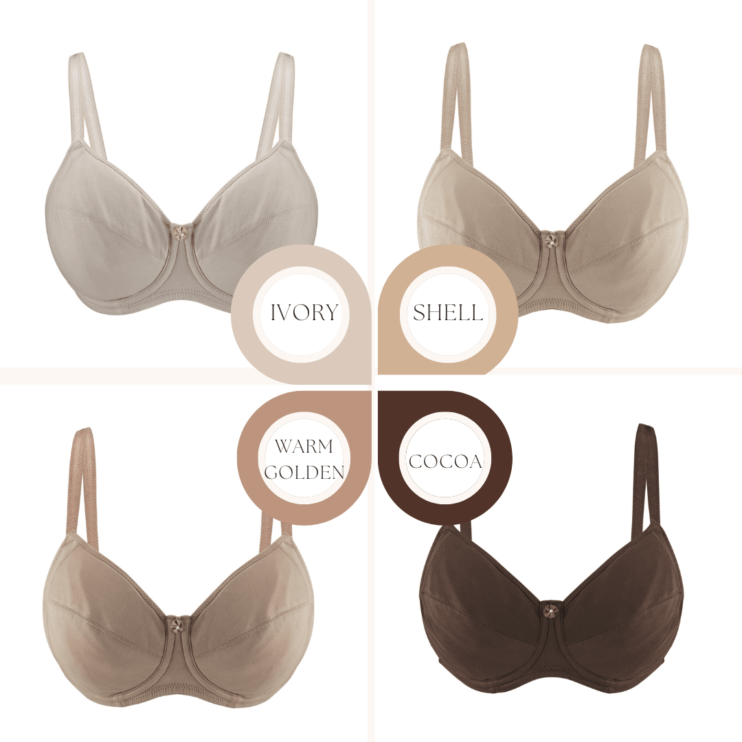 Warm Golden-Underwired Silk & Organic Cotton Full Cup Bra with removable paddings-7