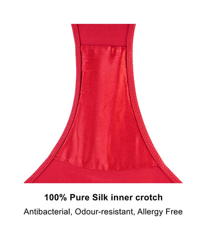 Passion Red - Silk & Organic Cotton Brief-3