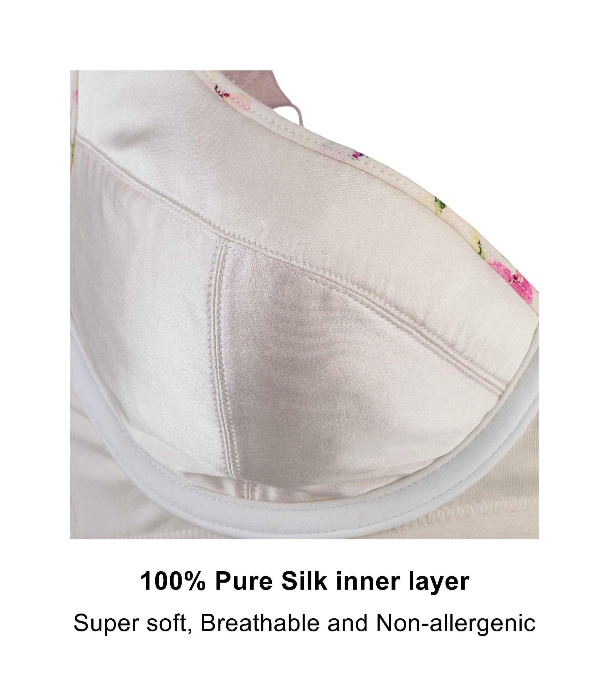 Sunbleached Floral Silk & Organic Cotton Supportive Bra-4