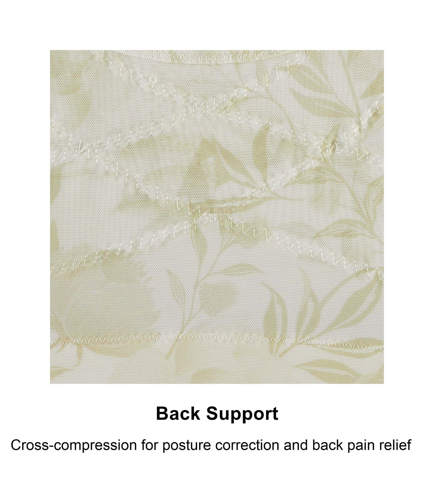 Back Support Silk & Organic Cotton Sports Bra (Floral Spritz & Lily white)-10