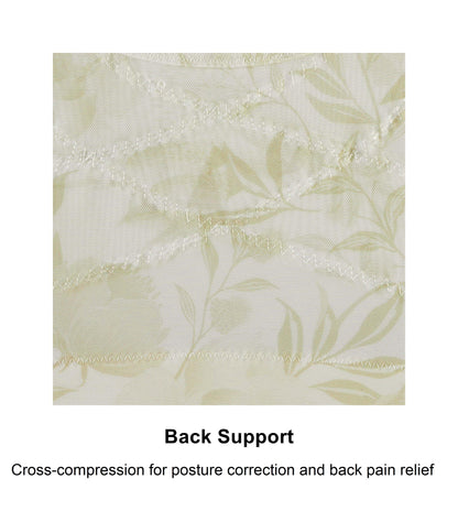 Back Support Silk & Organic Cotton Sports Bra (Floral Spritz & Lily white)-10