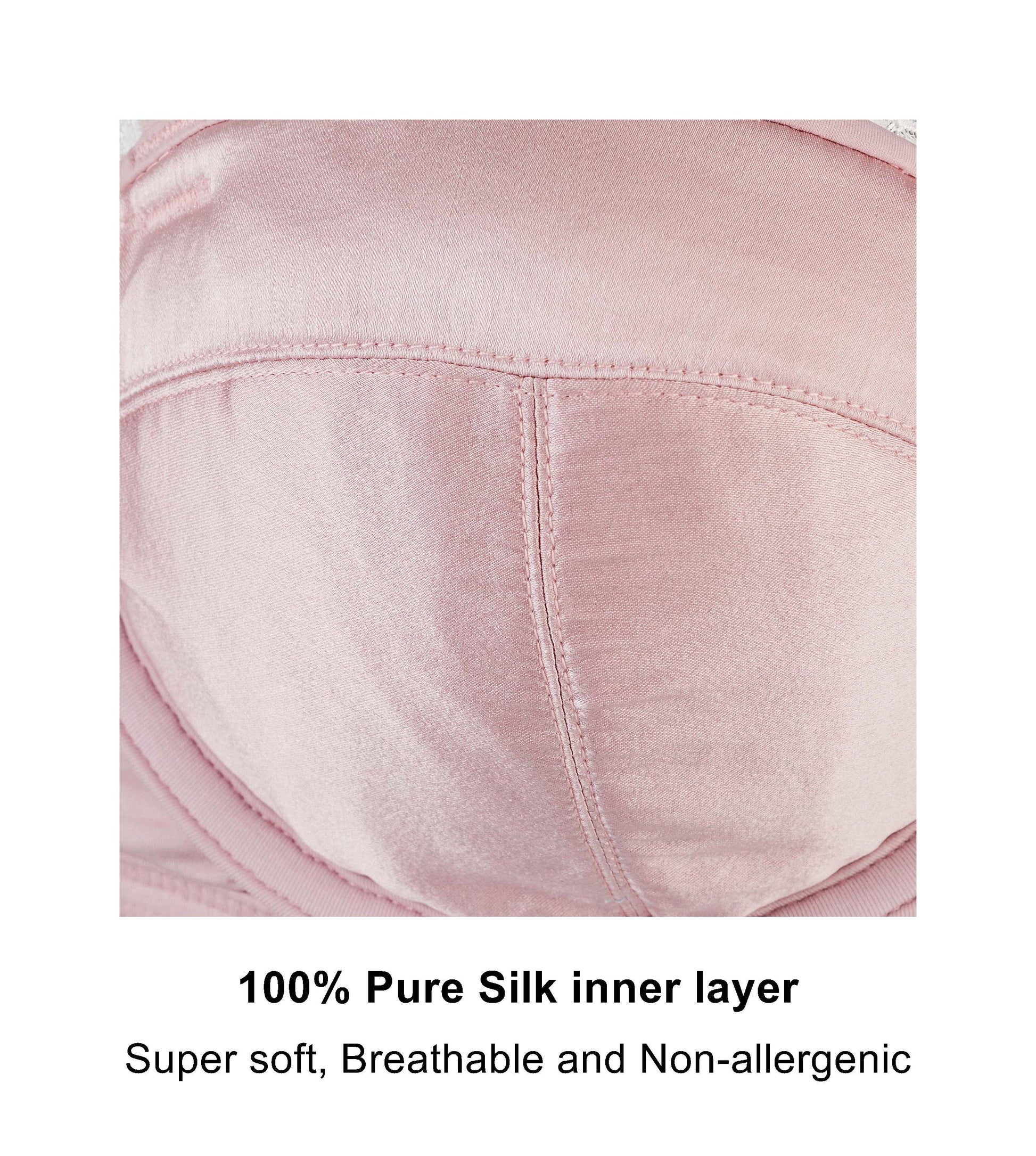 Marshmallow Lace Silk & Organic Cotton Balconette Bra-1