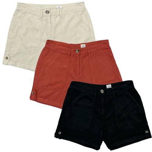Womens Linen Summer Shorts - 2592-0