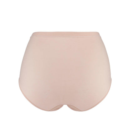 Marrow-High Waisted Silk & Organic Cotton Full Brief in Pink Champagne-1