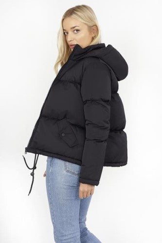 Ladies Brave Soul Cello Padded Hooded Jacket-6